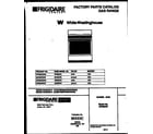 White-Westinghouse GF630RXW2 cover page diagram