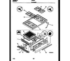 White-Westinghouse GF630RXW2 cooktop and broiler drawer parts diagram