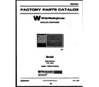 White-Westinghouse WAV157S1A1 front cover diagram