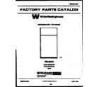 White-Westinghouse ACG130VNCW1 cover page diagram