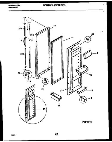 Refrigerator door parts