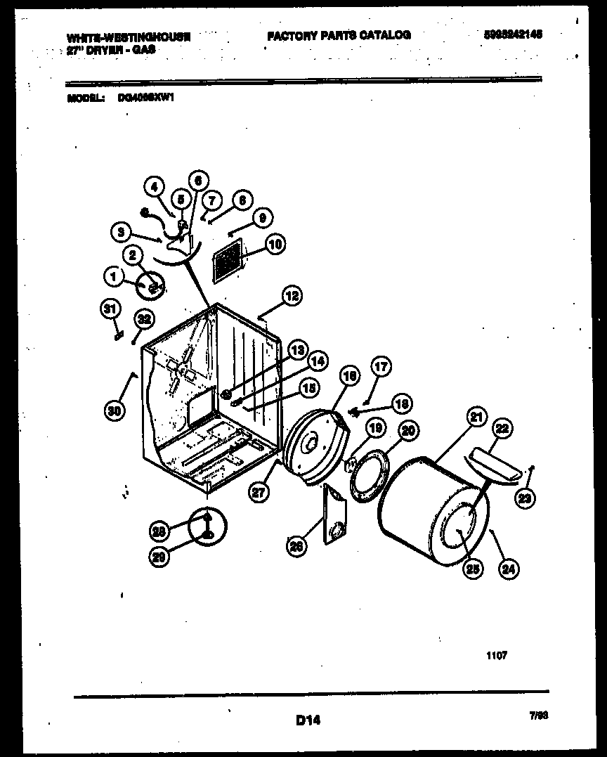 Cabinet and component parts