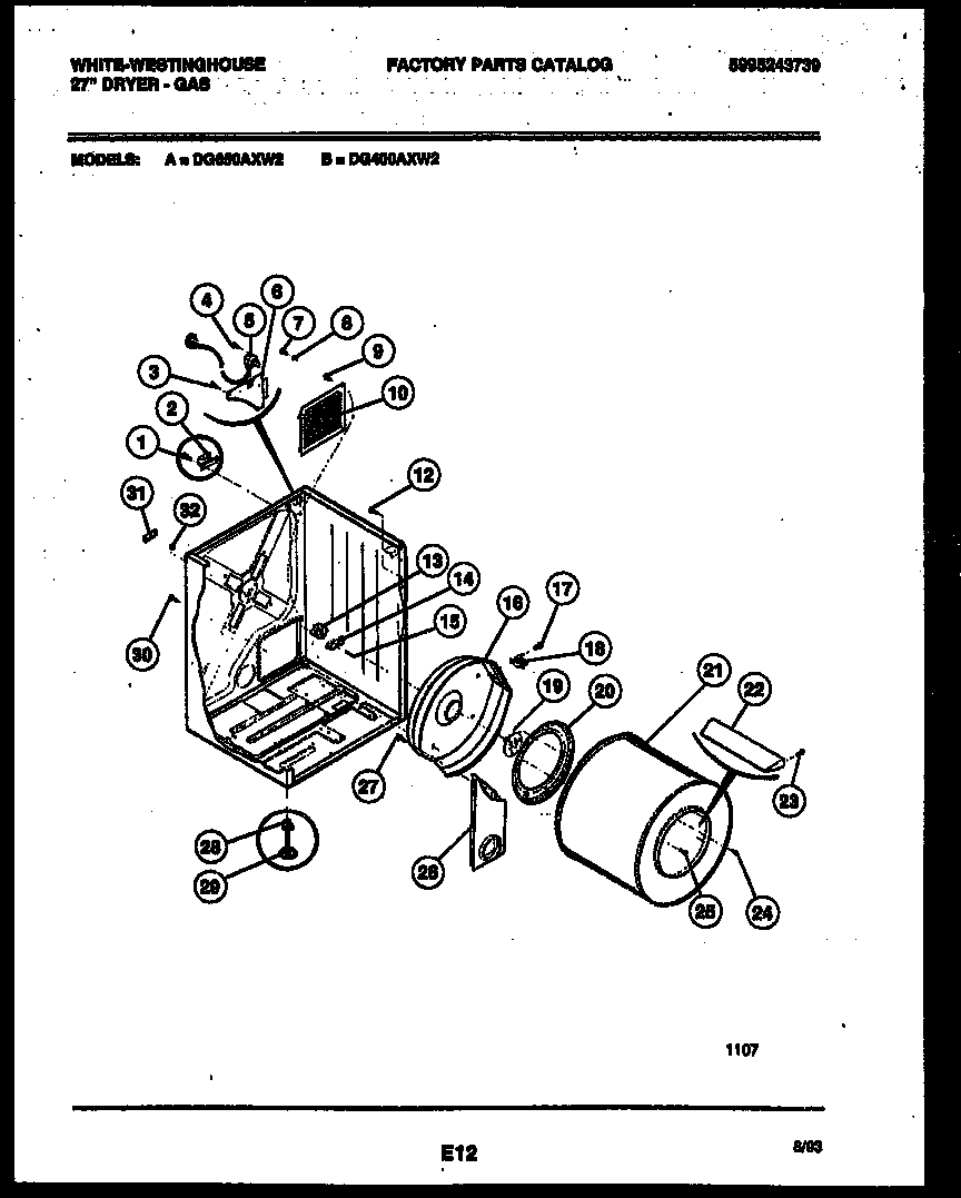 Cabinet and component parts