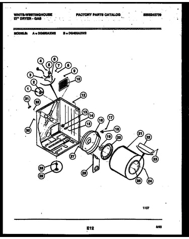 Cabinet and component parts