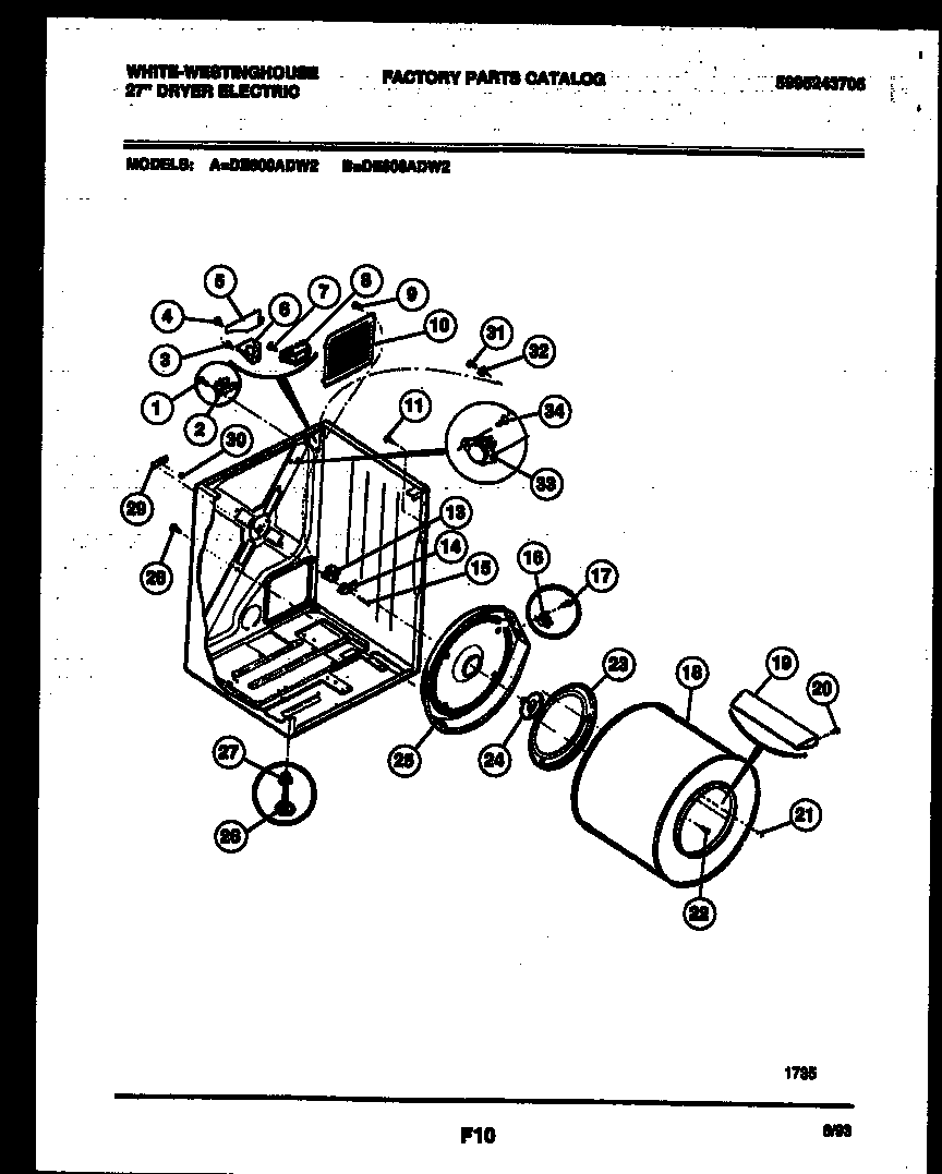 CABINET AND COMPONENT PARTS