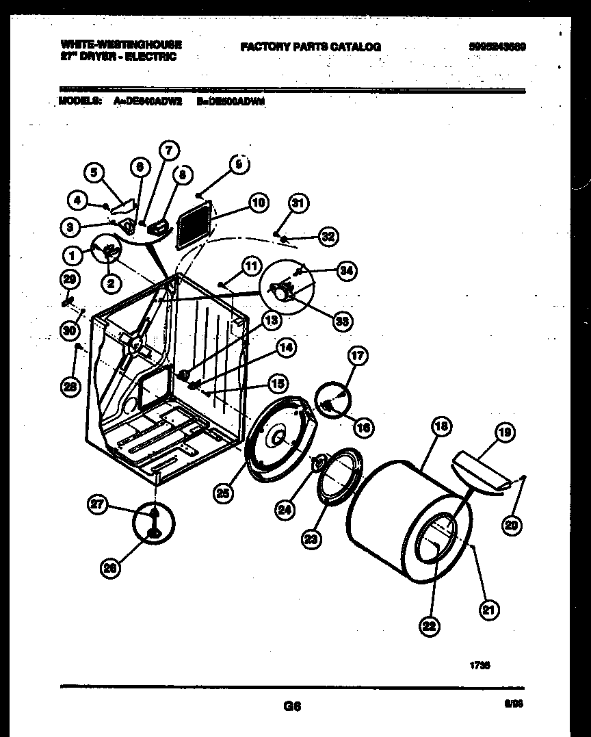 CABINET AND COMPONENT PARTS