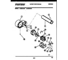 White-Westinghouse DE500ADW6 blower and drive parts diagram