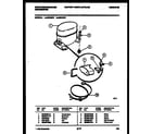 White-Westinghouse MED25P3 compressor parts diagram