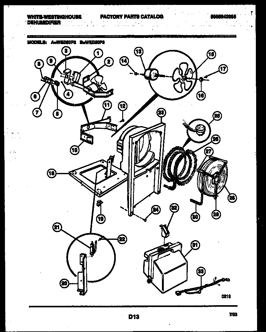 Air, water and condensing parts