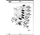 White-Westinghouse WRS22PRAD0 shelves and supports diagram