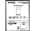 White-Westinghouse WRT22NRAW0 cover page diagram