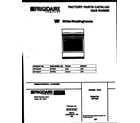 White-Westinghouse GF740NW7 cover page diagram
