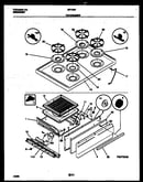Cooktop and broiler drawer parts