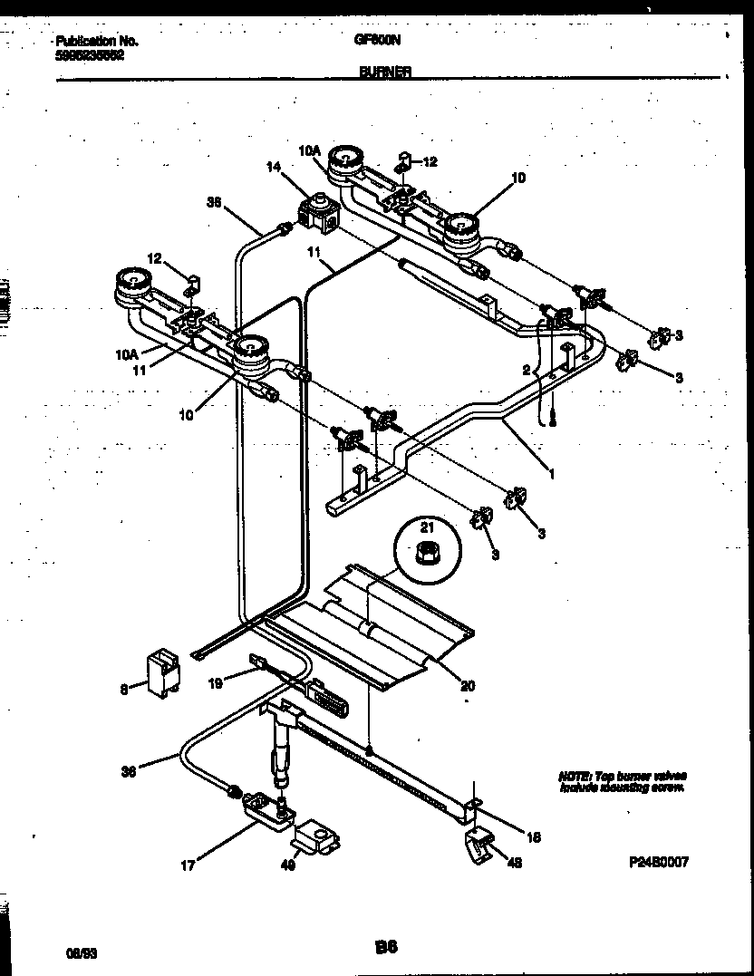 BURNER, MANIFOLD AND GAS CONTROL