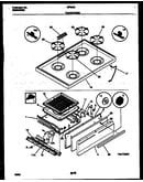 Cooktop and broiler drawer parts