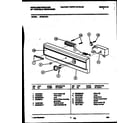 White-Westinghouse SP550AXR1 console and control parts diagram