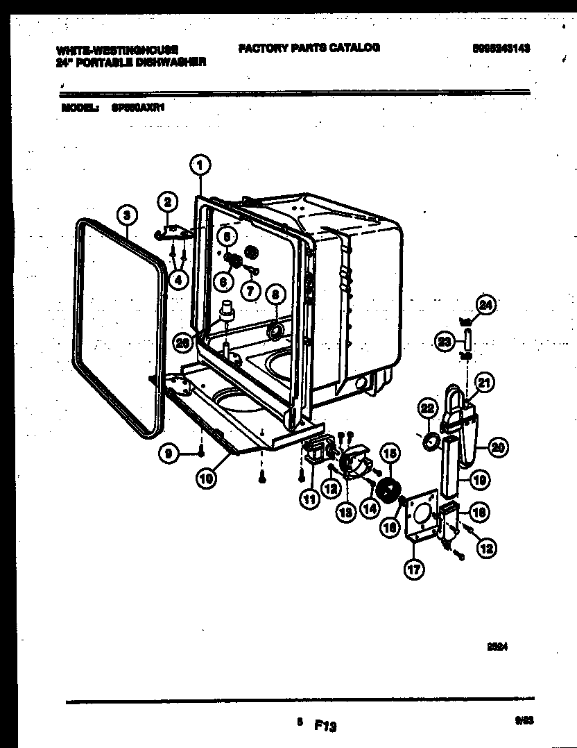 TUB AND FRAME PARTS