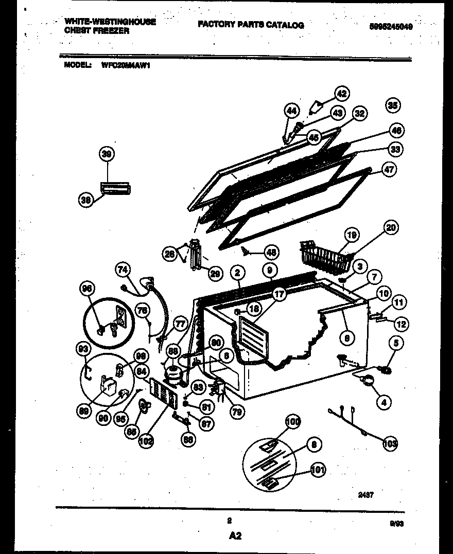 Chest freezer parts