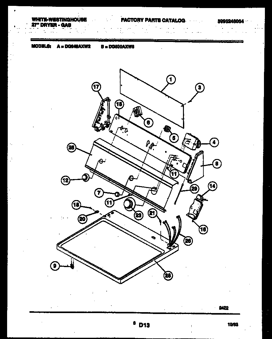 Console and control parts