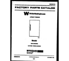 White-Westinghouse WFU16F5AW2  diagram