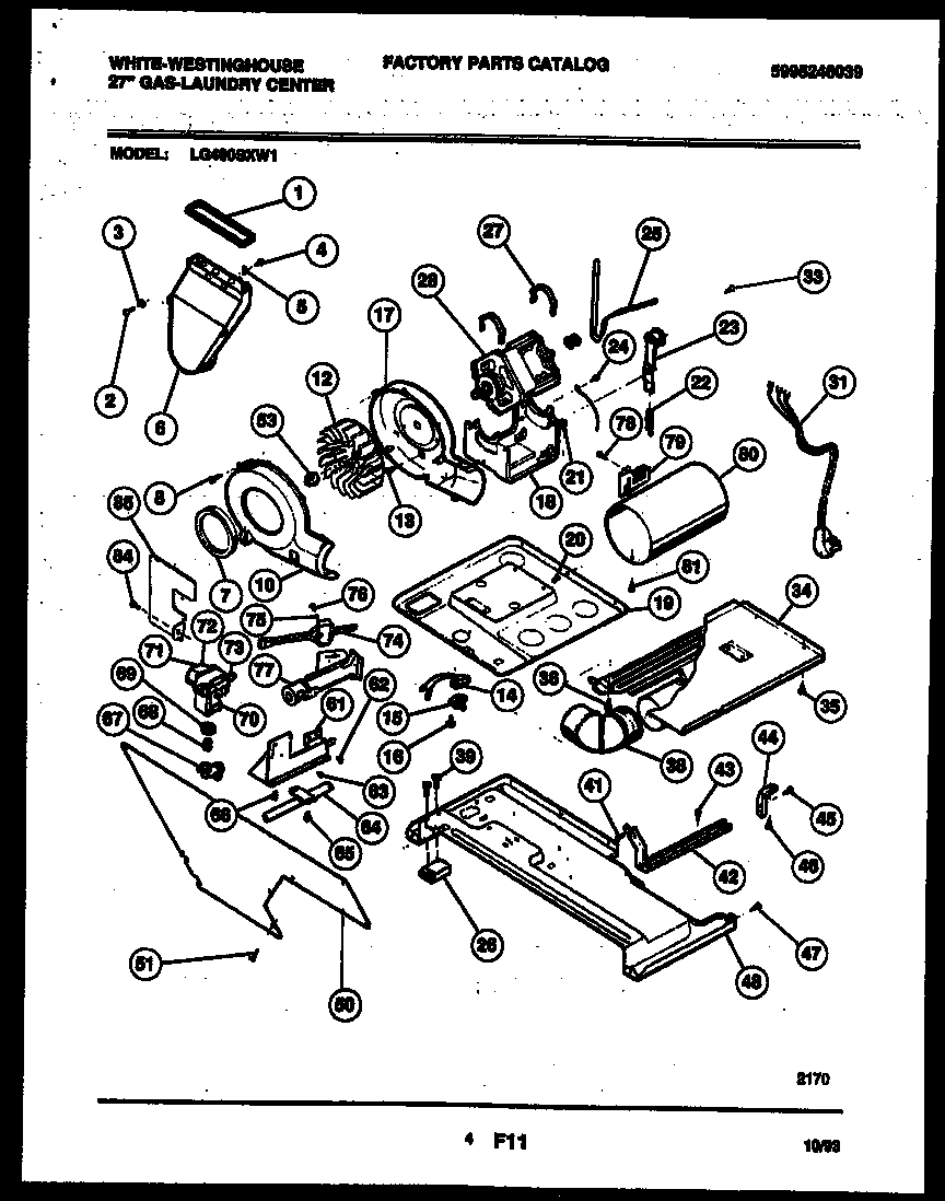 Motor and blower parts