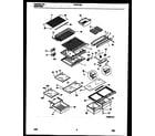 White-Westinghouse PRT217MCW3 shelves and supports diagram