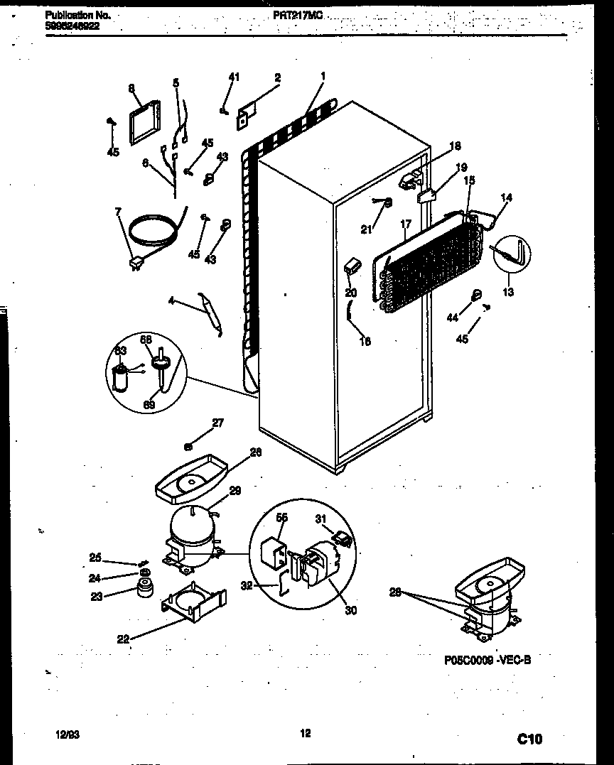 System and automatic defrost parts