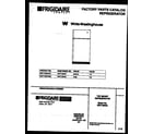 White-Westinghouse WRT19NRAW0 cover page diagram