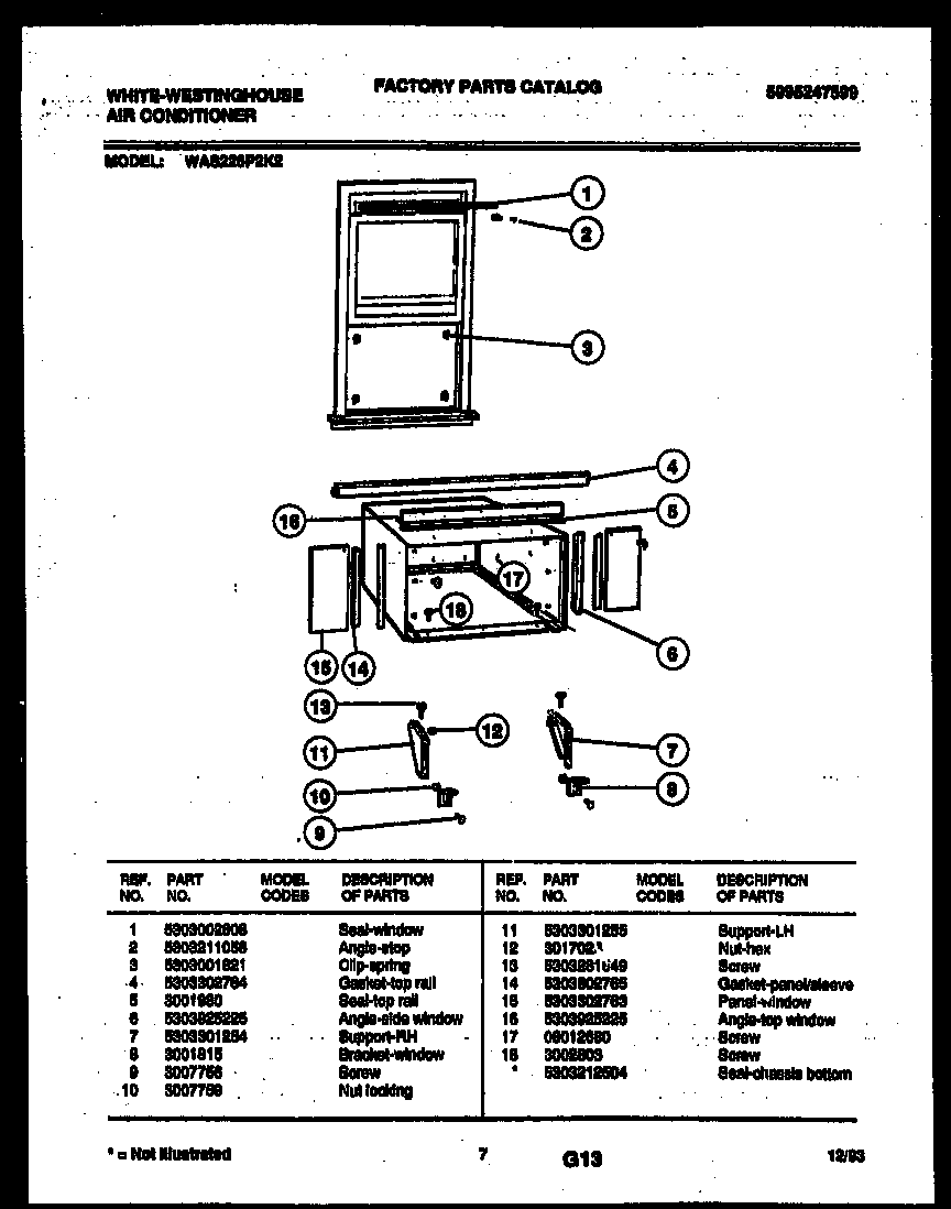 Cabinet and installation parts
