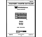 White-Westinghouse WAL117P1A2 front cover diagram