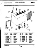 Cabinet and installation parts
