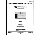 White-Westinghouse WAH074S7T2 front cover diagram