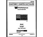 White-Westinghouse WAV157S1A2 front cover diagram