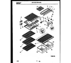 White-Westinghouse WRT17CGAW0 shelves and supports diagram