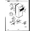 White-Westinghouse WRT18FGAD0 system and automatic defrost parts diagram