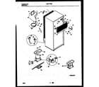 White-Westinghouse WRT17FGAY0 system and automatic defrost parts diagram