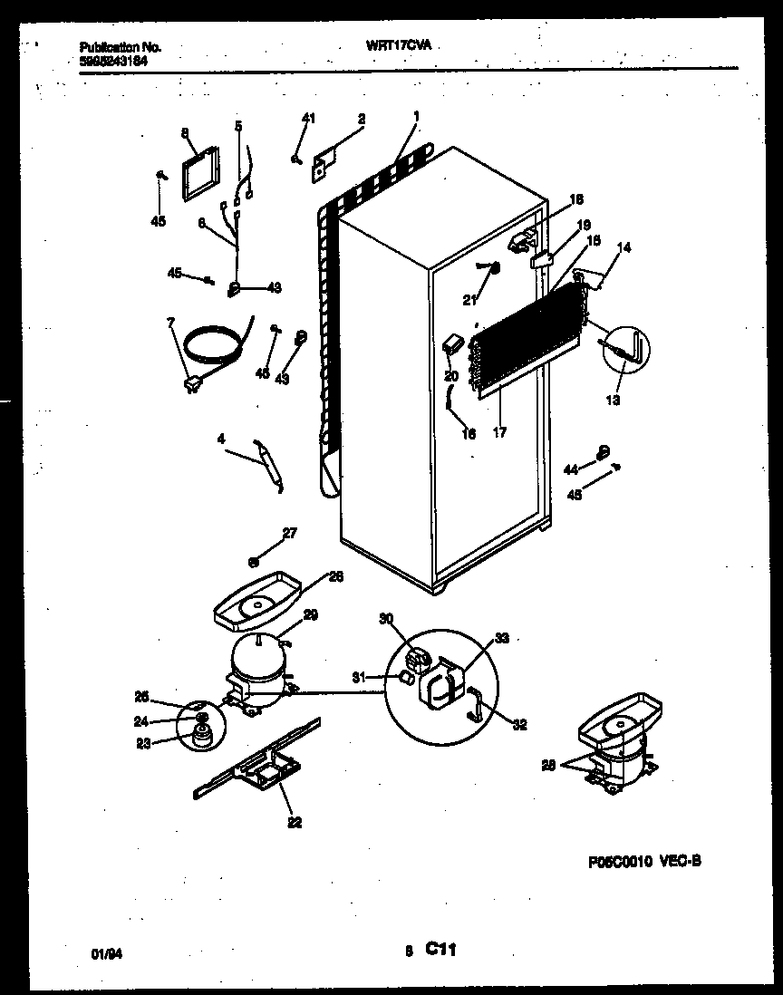 System and automatic defrost parts