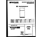 White-Westinghouse PRT154MCW3 cover page diagram