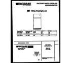White-Westinghouse PRT173MCH3 cover page diagram