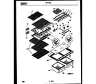 White-Westinghouse PRT173MCW3 shelves and supports diagram