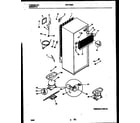 White-Westinghouse PRT173MCD3 system and automatic defrost parts diagram