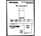 White-Westinghouse WRT15DRAD0 cover page diagram