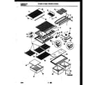 White-Westinghouse RT216PCW1 shelves and supports diagram