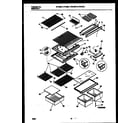 White-Westinghouse RT216PCW1 shelves and supports diagram