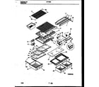 White-Westinghouse RT175SCW1 shelves and supports diagram