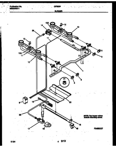 Burner, manifold and gas control