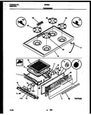 Cooktop and broiler drawer parts