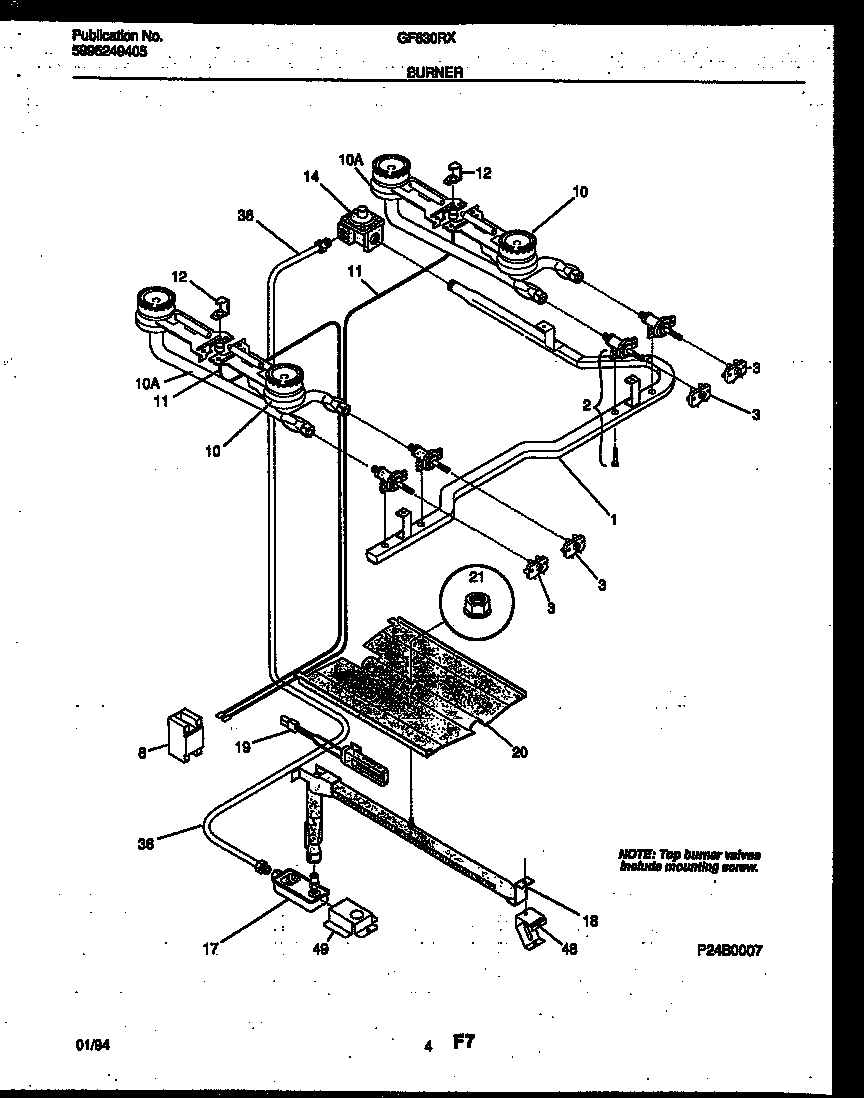 BURNER, MANIFOLD AND GAS CONTROL