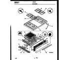 White-Westinghouse GF630RXW4 cooktop and broiler drawer parts diagram