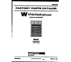 White-Westinghouse WAK087P7V2 front cover diagram